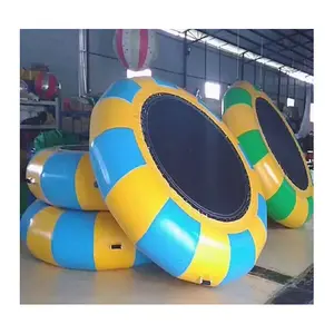 Trampolín inflable de agua de forma redonda para Parque, cama flotante para agua, equipo de entretenimiento acuático