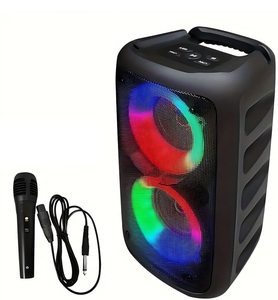 HY-3317 Xách Tay Không Dây Loa Karaoke RGB LED Chiếu Sáng Microphone Tích Hợp Âm Thanh Hệ Thống Âm Thanh Nhà KTV Đảng Pin Điện - Product Image 1