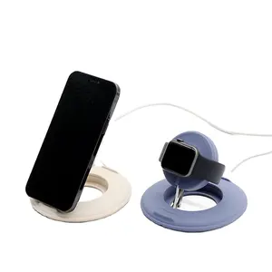 Supporto rotondo in silicone pieghevole creativo per base orologio pieghevole supporto di ricarica pieghevole per smart watch Lazy Phone holder