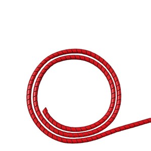 Red PTFE Spiral Tubing Flexible High Temperature Resistant Conduit Protection Sleeve - Product Image 1