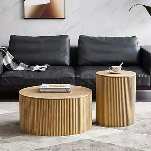 <span class=keywords><strong>Mesa</strong></span> de <span class=keywords><strong>centro</strong></span> de <span class=keywords><strong>barril</strong></span> estriado de nuevo diseño, muebles de sala de estar, <span class=keywords><strong>mesa</strong></span> de té central de madera de roble, almacenamiento de <span class=keywords><strong>mesa</strong></span> de <span class=keywords><strong>centro</strong></span> - Product Image 6