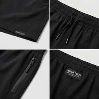 Shorts de bain décontractés pour hommes, en nylon tissé rayé, séchage rapide, personnalisables, usine OEM