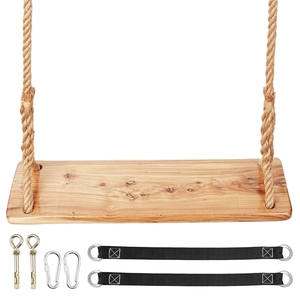 Adjustable Height <strong>Wooden</strong> Tree <strong>Swing</strong> for Adults Kids Rustic Design Hanging <strong>Swing</strong> <strong>Seat</strong> for Outdoor Backyard <strong>Garden</strong> Park Playground - Product Image 2