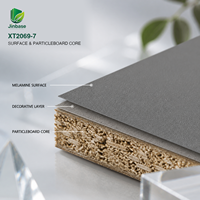 Panneau de particules E0 Jinbase XT2069-7 en placage de bois gris anthracite écologique pour armoires, placards et panneaux intérieurs