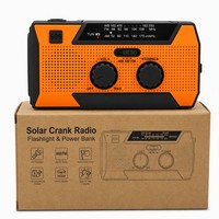 5000mAh Storm Preparedness Solar Hand Crank Radio Type-C Port Power Bank Function with Reading Light for Disaster Preparedness