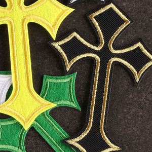 Patch brodé thermocollant esthétique punk grunge, design personnalisé, croix gothique, applique crucifix - Product Image 3