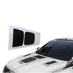 适用于Hilux Revo Rocco 2016 2017 2018 2019 2020皮卡车外部配件的YCSUNZ ABS黑色白色发动机罩勺盖