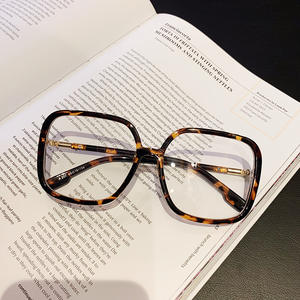 Montures de lunettes carrées tendance, monture intégrale, verres PC, anti-UV, anti-lumière bleue, transparentes, unisexes, style coréen O4-207 - Product Image 5