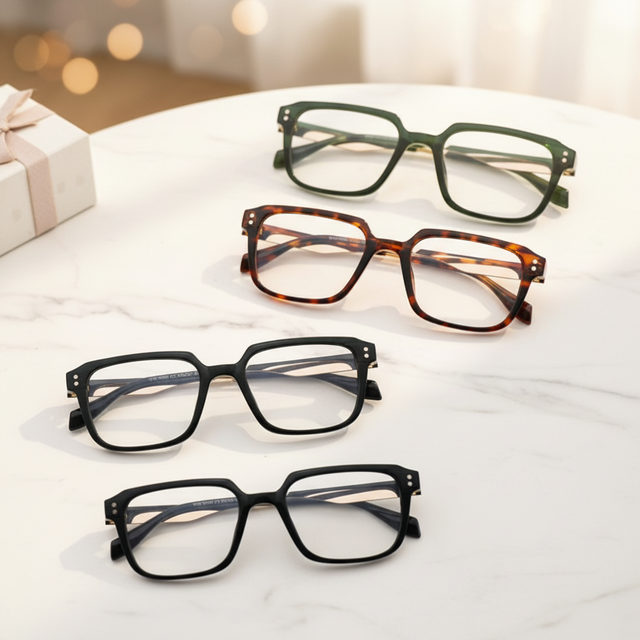 2026 New Handmade Acetate Eyeglass Frames Trendy Square Shape Multi Color Optical Frames