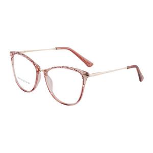Monturas de Gafas FALAIER Estilo Ojo de Gato TR87125, Anti Luz Azul, Montura Completa, Lentes de Acetato para Mujer, Ultraligeras - Product Image 2