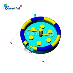 5m juego de deportes inflable Wipeout eliminador de juego de salto inflable colapso Juegos de parque de trampolín Wipeout - Product Image 5