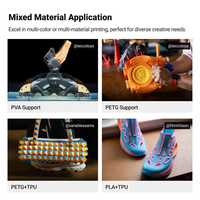 Imprimante 3D Snapmaker U1 à quatre buses, FDM, pour usage industriel, construction, laboratoire, domicile, impression multicolore, imprimante 3D FDM