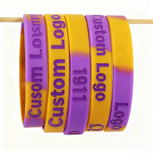 Pulseras de Silicona Personalizadas de Alta Calidad, Brazaletes de Goma con Mensaje o Logotipo Promocional - Product Image 1