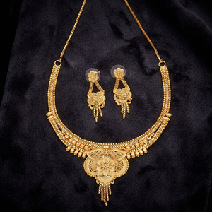 Collares de formación chapados en oro, joyería de oro de boda, joyería tradicional para mujer, cobre y latón, chapado en oro laminado - Product Image 1