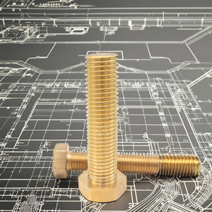 Vite a Testa Esagonale in Ottone con Filettatura Completa Piatta Inversa, Produzione di Elementi di Fissaggio <span class=keywords><strong>Handan</strong></span> Yongnian Jibiao - Product Image 3