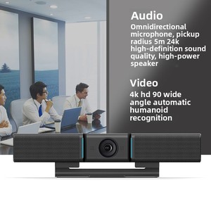 กล้องวิดีโอคอนเฟอเรนซ์ออลอินวัน 4K มุมกว้าง 90 องศา ติดตามด้วย AI พร้อมไมโครโฟน ลำโพง USB จากโรงงานโดยตรง สำหรับห้องประชุม - Product Image 3