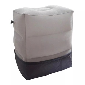 Repose-pieds gonflable floqué pour la relaxation, coussin-tabouret pour la maison et les voyages - Product Image 2