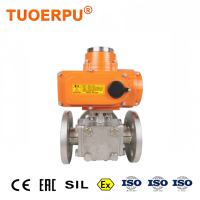 Vanne à boisseau sphérique électrique DN80 à trois voies, type T/L, en acier inoxydable 304, motorisée, pour coupure, déviation et régulation de débit, haute performance