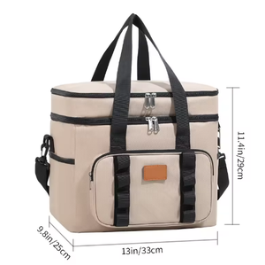 Sac isotherme multifonctionnel pour pique-niques et camping, avec couche thermique en aluminium, sac à déjeuner isolé, rangement pour aliments frais, en polyester - Product Image 5