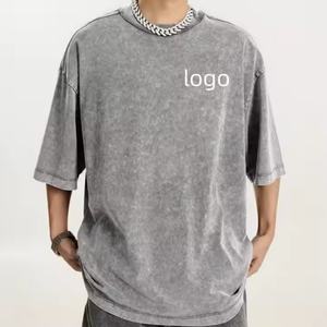 เสื้อยืดโอเวอร์ไซส์ผ้าฝ้ายวินเทจ 100% ซักแล้ว พิมพ์ลายได้ตามต้องการ เสื้อยืดเนื้อหนา สำหรับผู้ชาย เสื้อยืดเปล่าเรียบๆ สำหรับผู้ชาย - Product Image 4