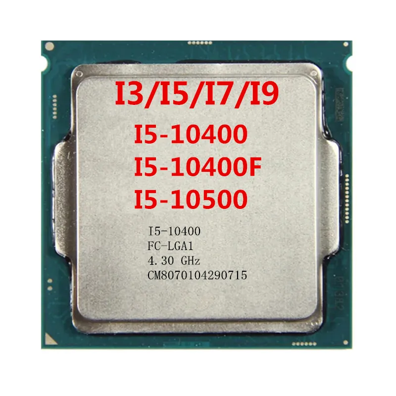I5 10400 10inter 10500 10600kf Inter Core I5 işlemci CPU için 2.9GHz 14NM 140W DDR4 12MB LGA1200 CPU