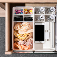 Boîte organisateur de câble en plastique de bureau avec tiroir diviseur panier de rangement pour chargeurs de téléphone cordons d'écouteurs accessoires de gestion