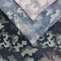 Tissu en denim brut jacquard camouflage lavable, tissé, teint uni, pour pantalons, jeans, vestes, combinaisons, sacs, chaussures, chapeaux