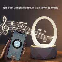 Lampe de nuit créative colorée RVB haut-parleur 5W lampe de bureau intelligente sans fil Mini Subwoofer Support audio carte mémoire M1