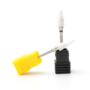 Owen Brush L06 Tête de meulage conique en céramique blanche 1/8 po, accessoire de perceuse dentaire manuelle pour le polissage des dents - Product Image 3