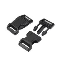 Professionelle Schwarze Kunststoff Verstellbare Robuste Umweltfreundliche 25mm Schnellverschluss-Schnalle für Handtaschen Gepäck Rucksack