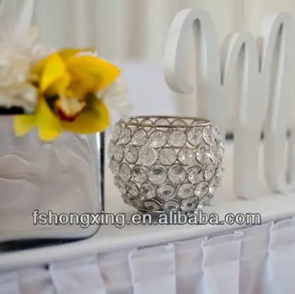 2020 new high quality crystal votive candle holder for wedding decoration