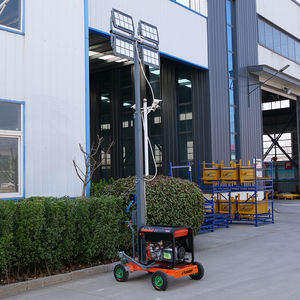 Tour d'éclairage portable avec générateur, pouvant être levée et abaissée manuellement de 5 mètres, équipée de 4 lampes LED - Product Image 6