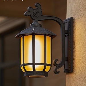 Solar Pillar <b>Light</b> LED 3500K Warm <b>White</b> IP65 Outdoor Glass <b>Shade</b> E27 Base Copper Body Flush Mount Ra80 500lm - Product Image 4