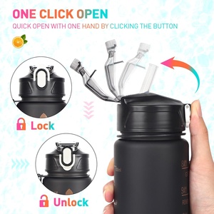 도매 3개 세트 2000ml 800ml 280ml 그라데이션 플라스틱 물병 휴대용 무광 2L 플라스틱 물병 - Product Image 4