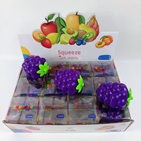 Druivencluster Knijp-speeltje, Langzaam opkomende TPR-blok gevulde fidget toy, Realistisch fruitvormig stressverlichtend cadeau