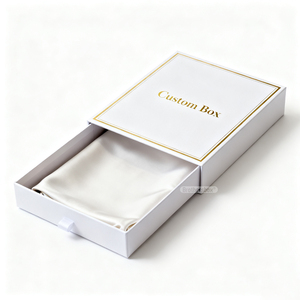 Recyclable Luxury Silk Scarf Gift Box with Custom Logo Handmade Slide Drawer <b>Packaging</b> - Product Image 3