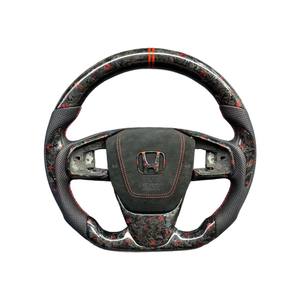 Volant en cuir perforé en fibre de carbone pour volant de voiture Honda <span class=keywords><strong>Civic</strong></span> 10e génération - Product Image 2