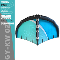 Nouvel Arrivage GY KW06 Bleu Wingfoil Gonflable 6M Ailes en Fibre de Carbone Pompe à Air Sac à Dos Logo Personnalisé Leash de Surf SUP Tout Usage