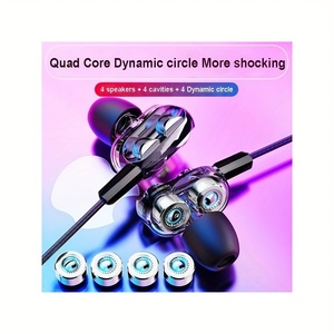 Dynamic Dual Speaker In-Ear <strong>Headphones</strong> Wire <strong>Control</strong> to Ios <strong>Android</strong> Wired Game Earphones - Product Image 2