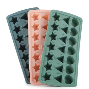 Triángulo, corazón, forma de estrella Bandeja de cubitos de hielo Lavable con agua Entrega rápida 2024 Nuevo estilo Molde de cubitos de hielo de silicona - Product Image 2