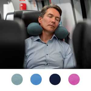 Cuscino da viaggio in memory foam con supporto per il collo e schienale piatto per un sonno confortevole in aereo, auto o autobus - Product Image 5