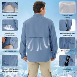 Camisas de Pesca Ligeras para Hombre 2025 con Protección Solar UV UPF 50+, Secado Rápido, Refrigerantes, con Botones, para Trabajo, Senderismo y Safari - Product Image 2