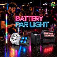 Projecteur LED PAR sans fil Redsun alimenté par batterie 4x18W RGBWAUV 6-en-1 étanche pour éclairage de scène de mariage et de fête avec contrôle DMX