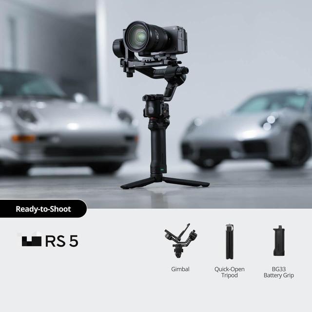 Original Brand RS 5 Professional 3-Axis Gimbal Stabilizer with AI Tracking 3kg Payload & 5th Gen Stabilization Algorithm