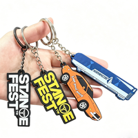 Porte-clés en caoutchouc à prix avantageux, logo d'entreprise personnalisé, porte-clés en PVC souple avec nom de marque, design mignon