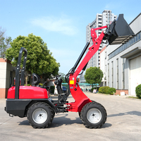 Kostenloser Versand Neuer Radlader Multifunktionaler Kleinradlader für Landwirtschaft und Gartenbau Hydraulischer Knickgelenkter Lader