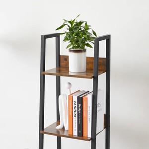 Estantería Moderna Multifuncional de Madera y Acero, Estantería de Estilo Nórdico con Forma de Escalera, Estantería para Libros para Niños, Separador de Ambientes Decorativo - Product Image 3