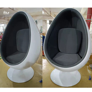 Sedia a Uovo in Fibra di Vetro, Arredamento per Ristoranti, Hotel, Soggiorno e Uso Esterno - Design Nordico, Sedia da Pranzo Commerciale - Product Image 6