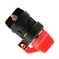 Interruptor de Batería para Camión de 300 Amperios, Negro/Rojo, Interruptor de Desconexión Principal, Fácil de Instalar