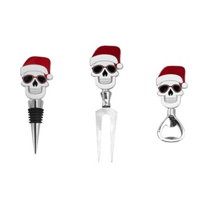 Chen Xusheng Christmas Skull Bottle Stoppers Stainless Steel Colorful Wine Stopper Set For Holiday Beverage Serving - Product Image 3